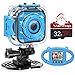 VanTop Junior K3 Kids Camera, 1080P Supported Waterproof Video Camera w/ 32Gb Memory Card, Extra Kid-Proof Silicon Case, Card Reader, Lanyard, Carrying Bag