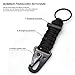 Freehawk 1Pcs Firestarter Paracord Keychain Braided Paracord Survival Keychain Paracord Braided Rope Cord Band Keychain with Firestarter in Black