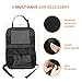Eco Leather Car Backseat Organizer - Kick Mat - Car Back Seat Organizer for Kids - iPad Tablet Holder - Car Toy Storage for Baby - Black Kick Mats - Seat Protector for Infant - Behind the Seat Cover