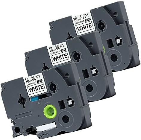 Royplus 3 Pack Compatible Brother P-Touch Label Tape TZe241 TZ241 Black on White Standard Laminated,0.7" (18) x 26.2 ft. (8m)