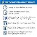 Laneco Kinesiology Tape(19.7ft Uncut Per Roll, 4 Pack), Latex Free Physio Tape, Breathable, Water Resistant Sports Tape for Muscles & Joints, Pain Relief and Injury Recovery, Free Taping Guide