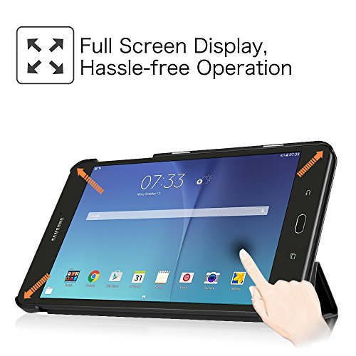 Fintie Samsung Galaxy Tab E 8.0 Case, Ultra Slim Lightweight Standing Cover for Samsung Galaxy Tab E 8 Inch SM-T377 4G LTE Tablet (Verizon / AT&T / Sprint / US Cellular), Black