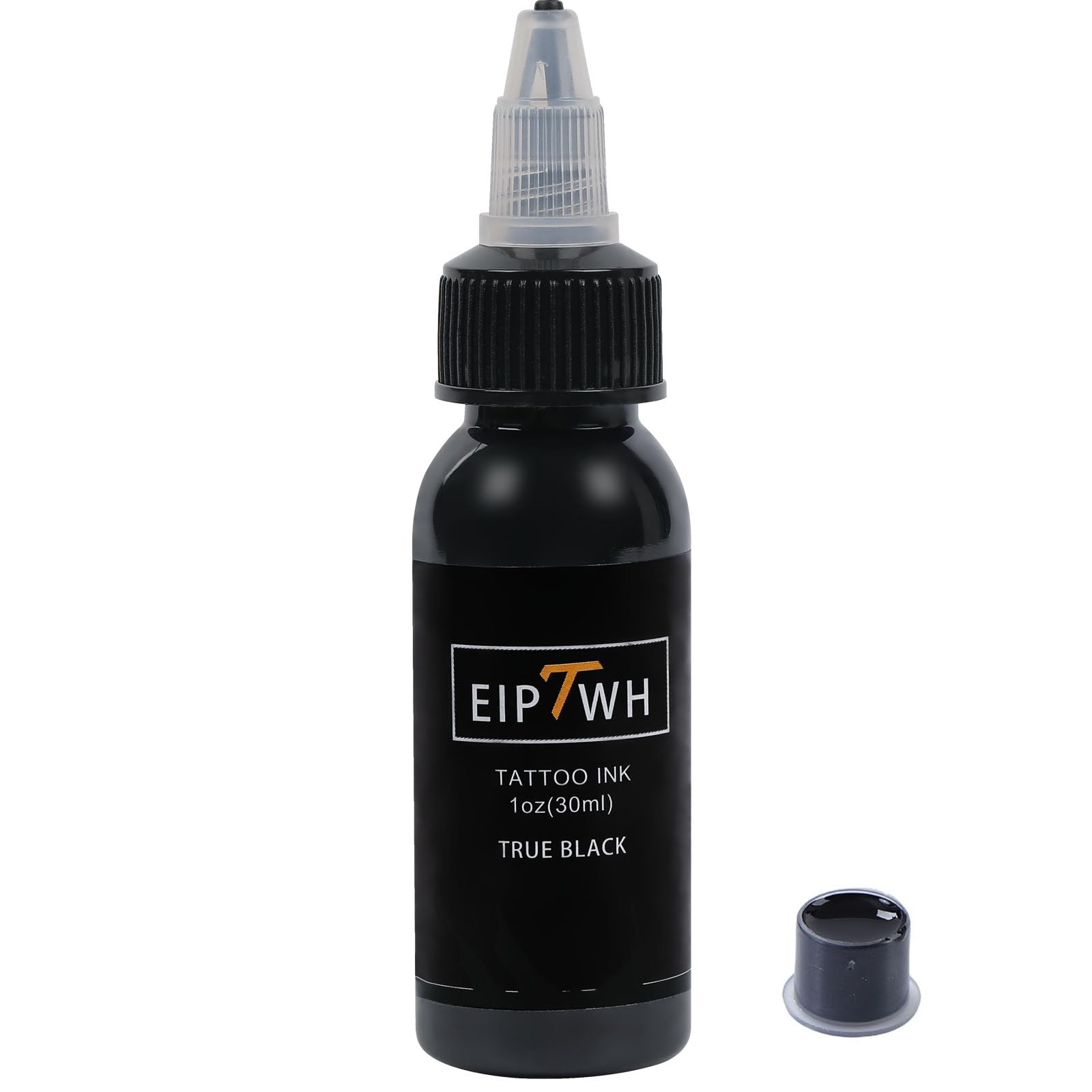 EIPTWH 1oz Tattoo Ink Black,30ml True Black Tattoo Ink Colors for Liner&Shader Tattoo Supplies Black Colors Tattoo Pigments FWTI30