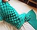 U-miss Mermaid Blanket Crochet and Mermaid Tail Blanket for Adult, Super Soft All Seasons Thicken Sleeping Blankets(71