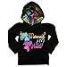 So Sydney Girls Toddler Mermaid at Heart Rainbow Scale Black Hoodie Hooded Shirt