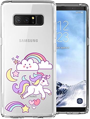 Samsung Galaxy Note 8 Case Unicorn Design Pattern Clear Transparent Protective Tpu Soft Phone Case(Unicorn)