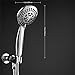 CLOFY 5-Setting Handheld Shower Head with Stainless Steel Hose, Full-Chrome Finsh Hand Shower