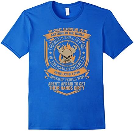 Men's Pipefitter T-shirt Large Royal Blue