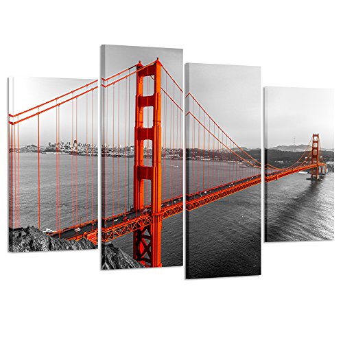 Kreative arts canvas print beautiful golden gate bridge…