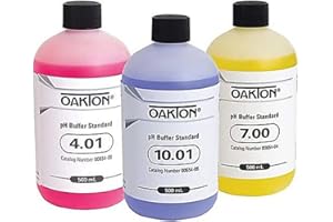 Oakton WD-05942-10 Oakton Calibration Buffer Pack, 500 mL Bottle Each of 4.01, 7.00 and 10.00 Standards