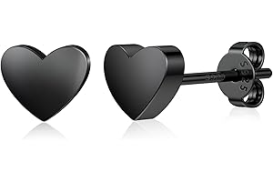 JIAYIQI 925 Sterling Silver Stud Earrings Simple Mini Bar Circle Dot Heart Star Lightning Bolt Stud Earrings 14K Gold Plated Cartilage Earrings Studs for Women Men Hypoallergenic Jewelry