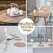 Braided Colorful Round Place mats for Kitchen Dining Table Runner Heat Insulation Non-Slip Washable Summer Placemats Set of 6