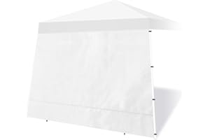 Joramoy Canopy Tent Sidewalls for 10×10 Slant Leg Pop Up Canopy Frame, Instant Sunwall with with Waterproof and UV Protection Layer, Tent Side Panels Shade Wall, 1 Pack Sidewall Only(White)