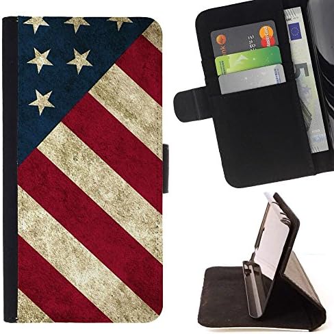 Jordan Colourful Shop - Star Stripe Flag American Rustic Patriotic For Samsung Galaxy J3 - Leather Cover Case High Impact Absorption Case -