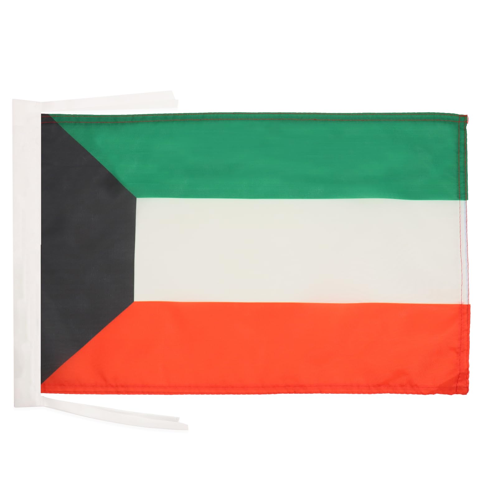 AZ FLAG - Kuwait Flag - 18'' x 12'' - 100% Polyester Kuwaiti Small Banner with Two Cords - Fade Resistant - Vivid Colors - 18x12 in - 45x30 Cm — image 1