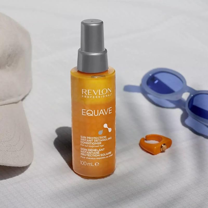 EQUAVE Acondicionador Profesional bifásico desenredante para cabellos expuestos al sol, Protección UV para el cabello, acondicionador sin aclarado, 100ml