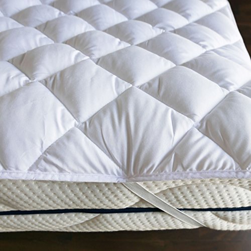 [- ZOLLNER® Topper / Matratzenauflage / Matratzenschoner weiß, Größe ca. 180x2
