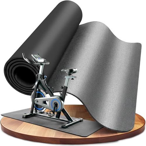 LILENO SPORTS Bodenschutzmatte Fitnessgerät 60x120 cm | 8 mm starke Fitnessgeräte Unterlage | Sportmatte und Fitnessmatte rutschfest | Ideal Schalldäm