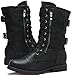DREAM PAIRS Women's Terran Black Mid Calf Built-in Wallet Pocket Combat Boots - 6 M US
