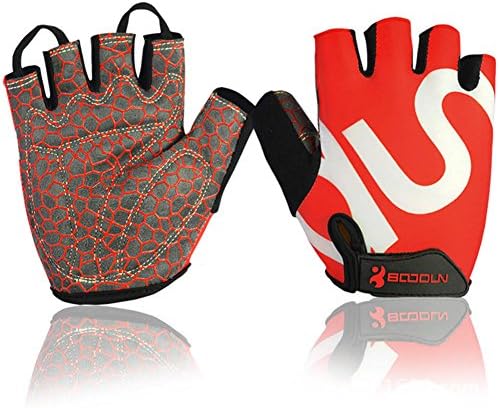 ShengEn Spring Summer Autumn Pro Fingerless Cycling Gloves Jel Padded XXL Red For Mountain Road Racing Biking Cross Training Gym Workout Exercise &amp; Other Outdoor Sports