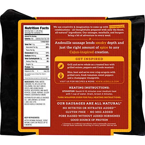 Aidells Cajun Style Andouille Smoked Pork Sausage Links, 4 Count Pricepulse