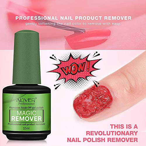 Magic Nail Polish Remover, (2Pcs) Easily & Quickly Removes Soak-Off Gel Polish, Don't Hurt Nails, Professional Non-Irritating Nail Polish Remover-15ml - Thumbnail 6