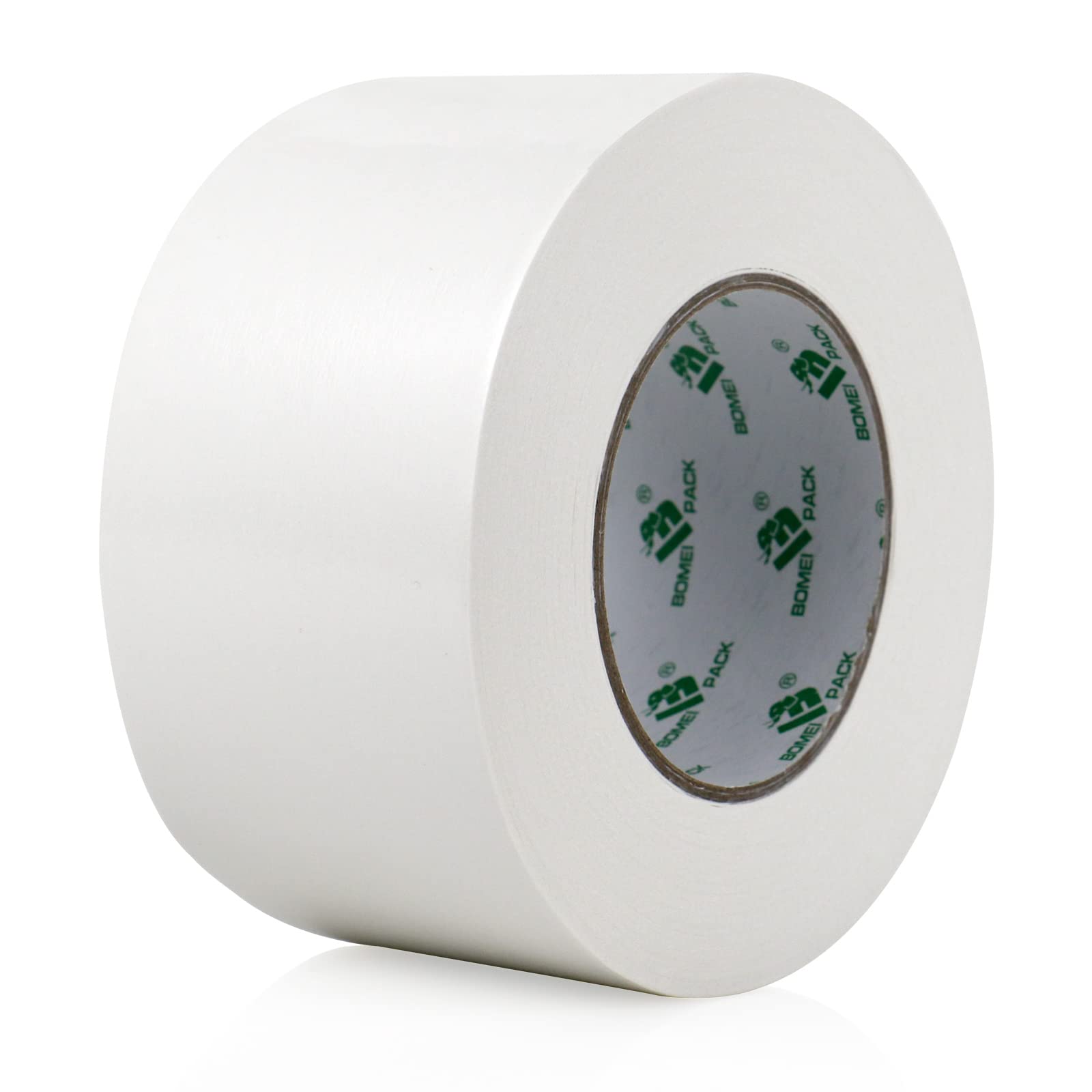 BOMEI PACK White Double Sided Carpet Securing Tape 72mm x 25m Extra Sticky Heavy Duty Double Side Carpet tape Fixing Floor Mats Sports Rug in Place at Home Office Hotel Hall