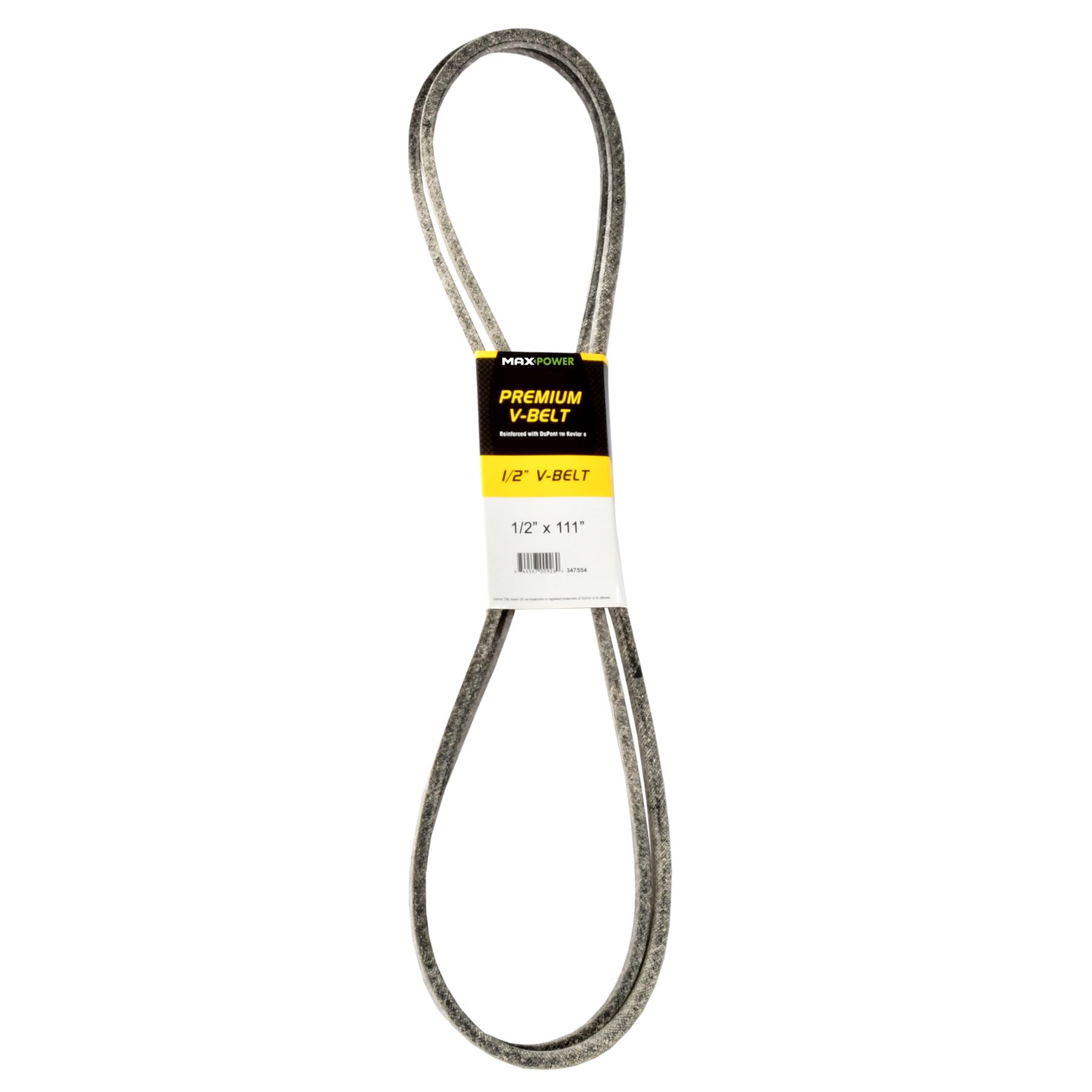 Maxpower 347554 Premium Belt Reinforced with Kevlar Fiber Cords, 1/2" x 111" Image