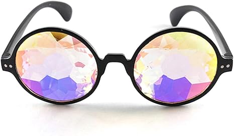 Amazon Urhomy 万華鏡 モザイク眼鏡 万華鏡メガネ ゴーグル ヴィンテージゴーグル スチームパンク眼鏡 写真メガネ 万華鏡 虹 ガラスレンズ リベット付き おしゃれ コスプレ小物 ハロウィン小道具 仮面パーティー 扮装 男女兼用 ファションメガネ フェスティバル