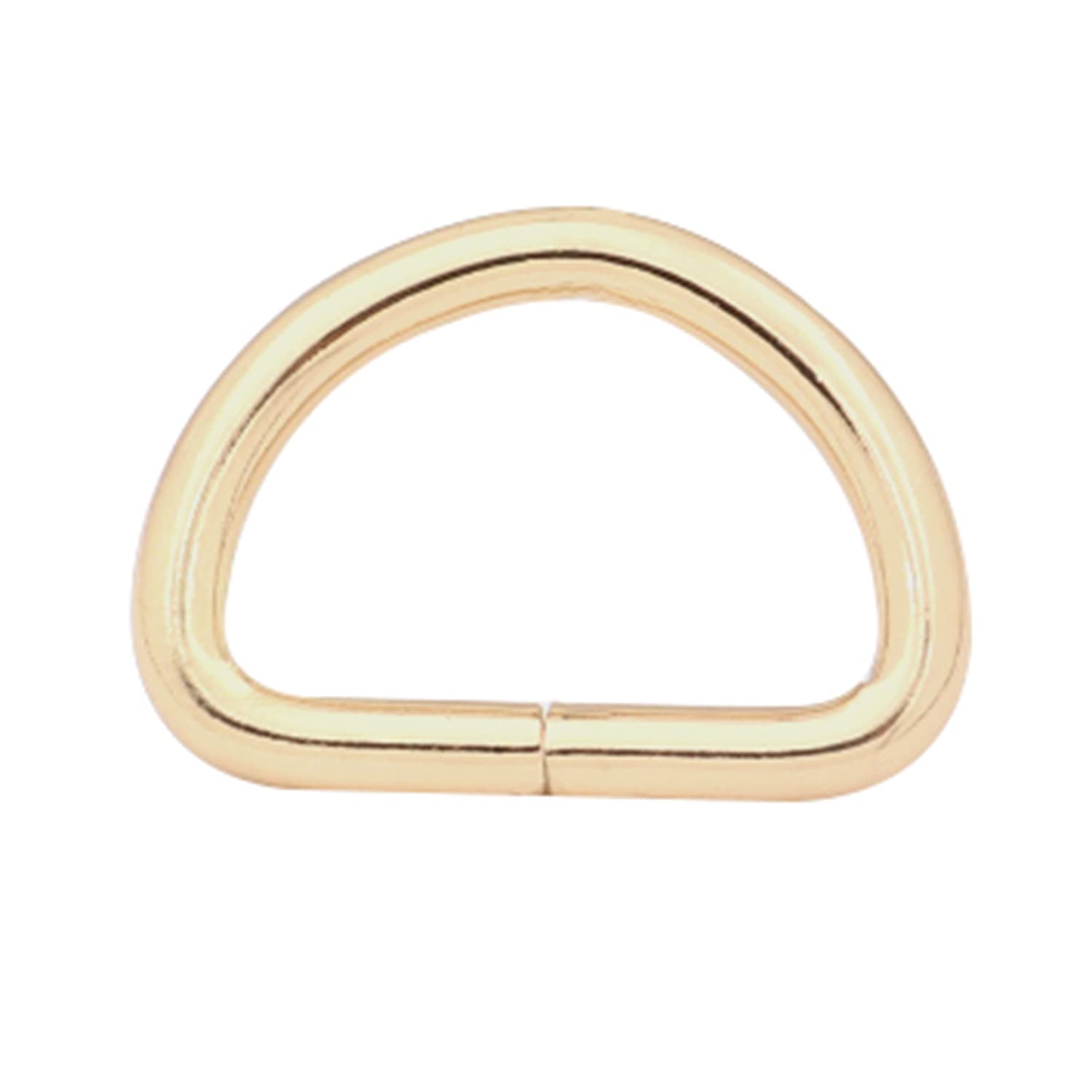 Wuuycoky 1" Inner Diameter Gold D Rings Buckles D-ring Non-welded For Webbing Strapping Pack of 15