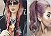 Beauty Wig World 23Inch 130gr One Piece 3/4 Full Head Curly Wave Clips in on Synthetic Hair Extensions Hairpiece Color#1 (#Light Purple)