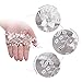 SWEETV Pearl Wedding Hair Clip Comb Barrette Flower Crystal Bridal Hair Accessories Silver Headpieces for Women Wedding