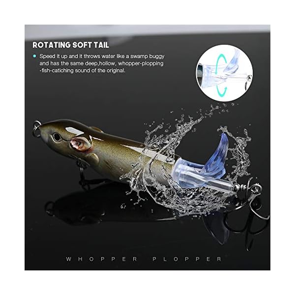 ELBFANG RATEN WOBBLER PLOPPER Set | TOPWATER OBERFLÄCHENKÖDER | HECHT RAUBFISCH Angel KÖDER – Bild 5