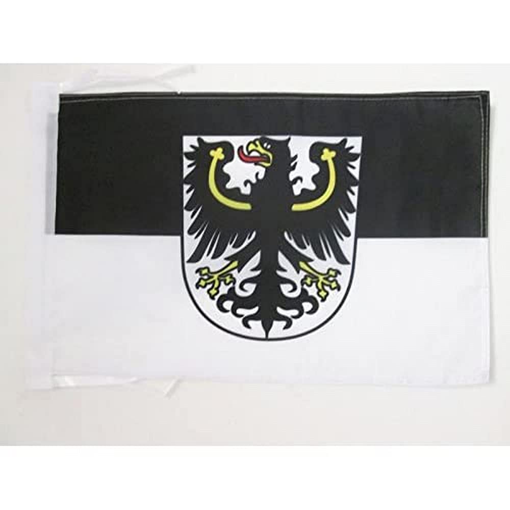 AZ FLAG - Ostpreussen Flag - 18'' x 12'' - 100% Polyester East Prussia Small Banner with Two Cords - Fade Resistant - Vivid Colors - 18x12 in - 45x30 Cm