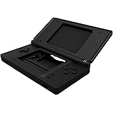 eXtremeRate Black Replacement Full Housing Shell for Nintendo DS Lite, Custom Handheld Console Case Cover with Buttons, Scree