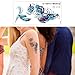 Lady Up 10 Sheets Temp Body Art Temporary Tattoos Fake Tattoo for Women Kids Butterfly Flower Rose Feather Pattern Waterproof Stickers