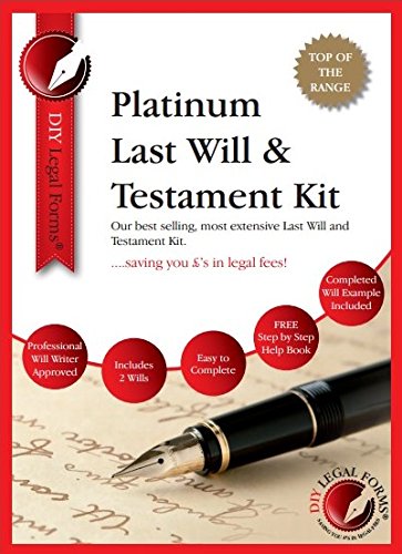 Platinum Last Will and Testament KIT. Latest Edition. 'Top of The Range', Solicitor Approved.