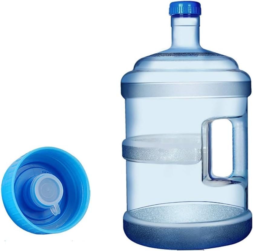 Reusable Plastic Water Jug 2-5 Gallon ,Free PET Food Grade Tritan Non Spill Bottle Caps Anti Splash Peel Water Bottle Container Jug Mineral Water Barrel Pure Water Plastic Bucket ( Size : 5Gallon )