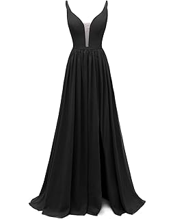 long gown black for chubby