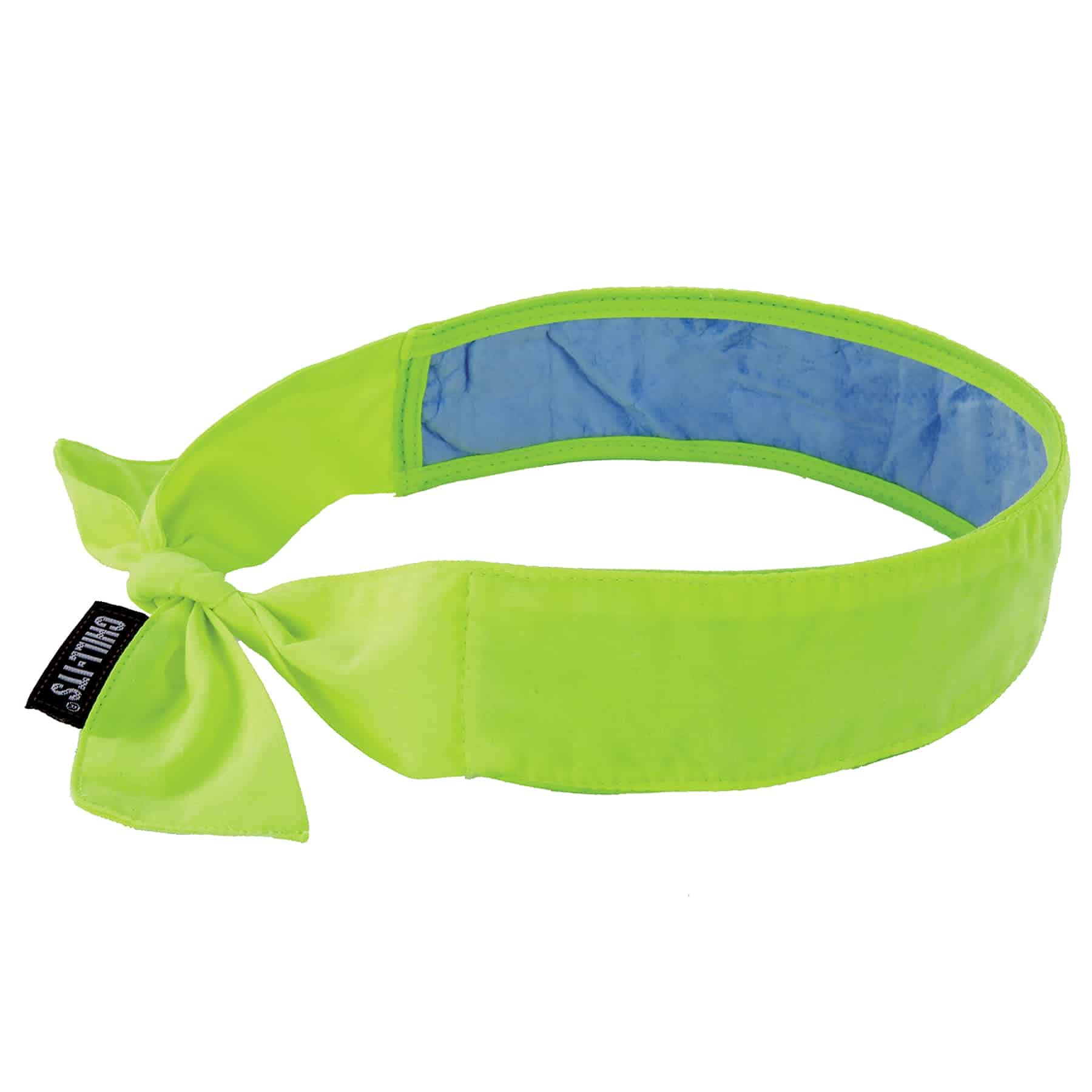 Ergodyne Lime Chill-Its 6700CT CottonPVA Evaporative Cooling Bandana