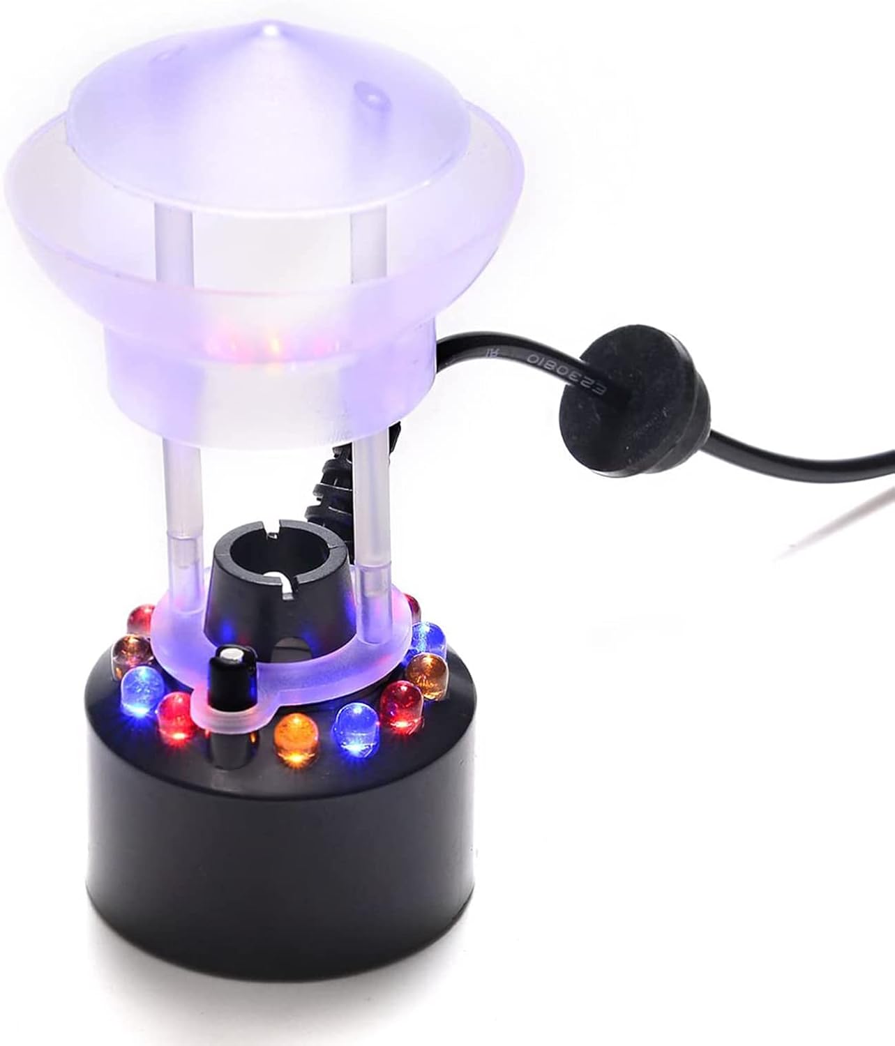 Indoor Fountains & Accessories - FITNATE Mist Maker, 12 LED Mister Fogger Water Fountain Pond Fog Machine Atomizer Air Humidifier, ultrasonic Mist fogger with Splash Guard, Perfect for Halloween and Other Holidays