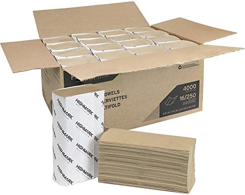 Highmark Professional Multifold Paper Towels, Brown, 2800 Towels, 175 Towels Per Sleeve Case Of 16 Packets