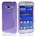 Galaxy Core Prime Case,COOLKE [Purple] Stylish Lines Design Silicone Case Soft Protecting Cover for Samsung Galaxy Core Prime SM-G3606