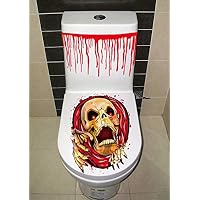 Ferdira Halloween Horror Toliet Seat Cover Scary Fancy Cover Sticker (A)