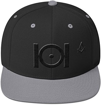 Masonic Snapback Hat 3D Puff Embroidery Black Thread