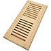 Homewell Maple Wood Floor Register Vent, Drop in Vent, 4x10 Inch, Unfinished