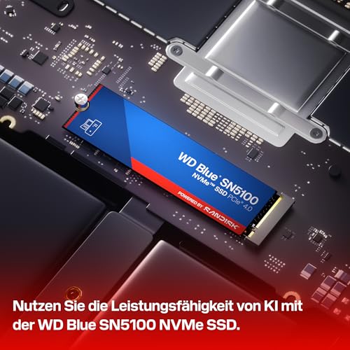 WD Blue SN5100 NVMe SSD 1 TB (7.100 MB/s Lesegeschwindigkeit, M.2 2280, PCIe Gen 4.0, nCache 4.0, SanDisk 3D CBA NAND-Technologie, Acronis True Image) thumbnail 2