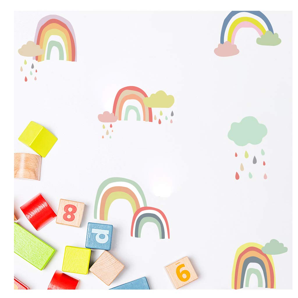 Lichi Assorted Rainbow DIY Embellishments Wall Sticker Decal for Kid Girl Nursery Room Decortaion 24pcs