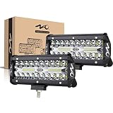 7inch LED Light Bar 2pcs 240W Offroad Driving Lights LED Pods Spot Flood Combo Beam Fog lights Waterproof Led Work Lights for UTV ATV Jeep Truck Boat