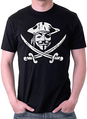 Guy Fawkes Pirate Flag Anonymous Adult T-Shirt